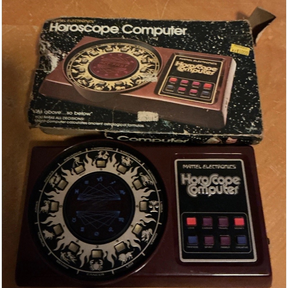 Vintage‎ 1979 Mattel Electronics Horoscope Computer Zodiac Sign Fortune Telling